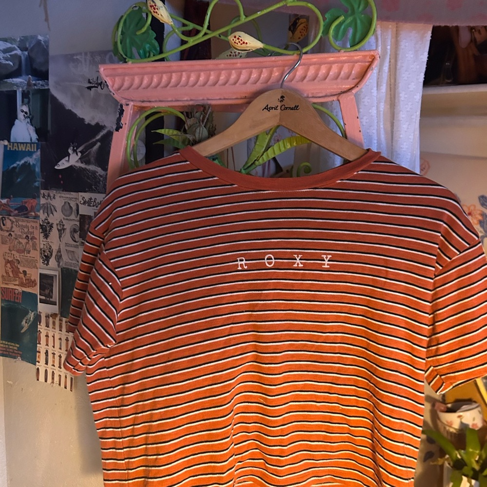 Roxy Orange Striped T-Shirt
